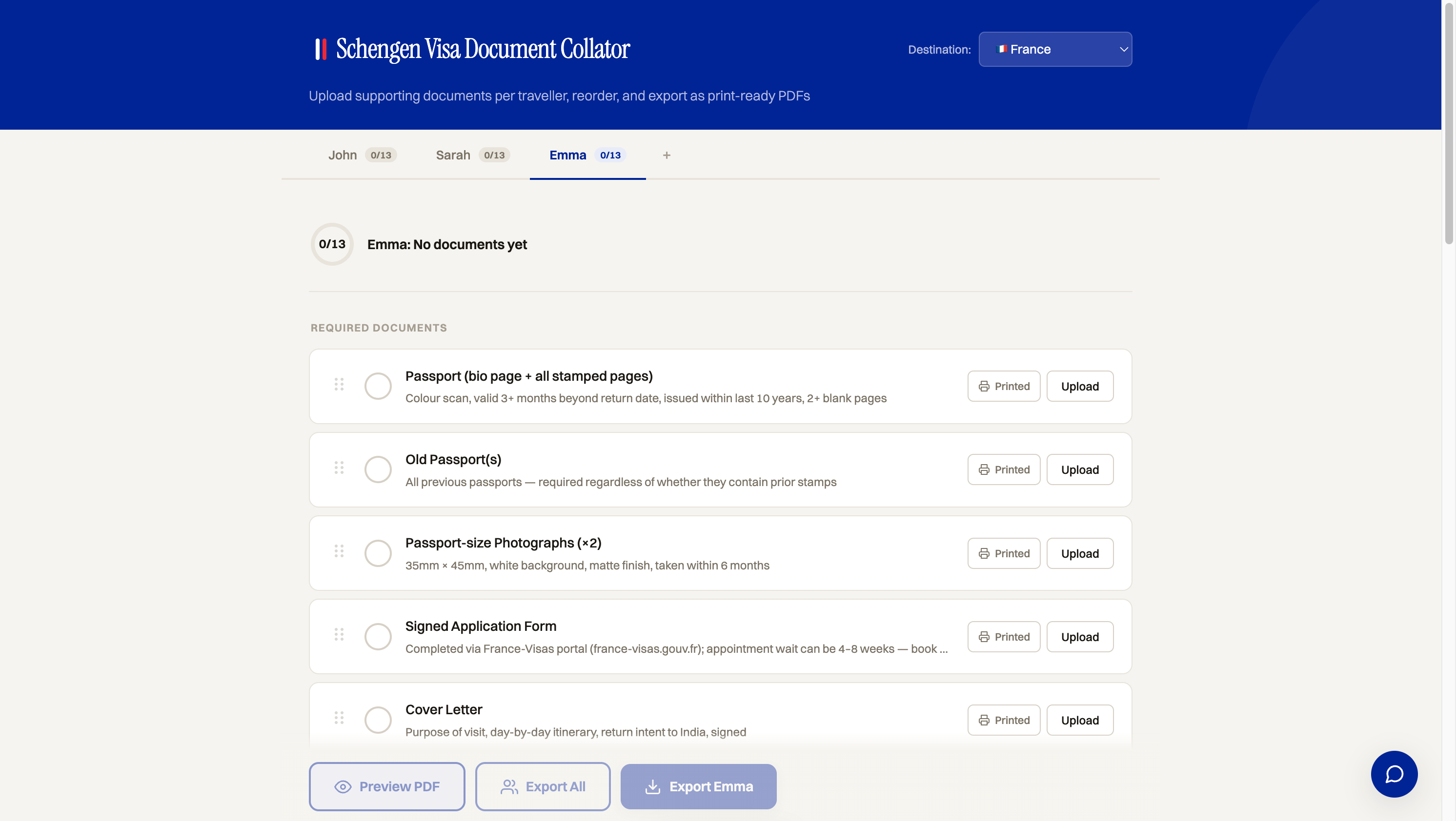 Multi-Applicant Support Feature